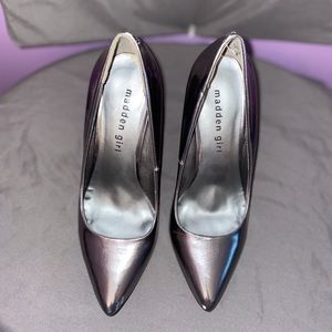 Silver Pointed Toe Madden Girl Heels